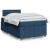 Pat box spring cu saltea, albastru, 120x200 cm, textil GartenMobel Dekor