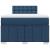 Pat box spring cu saltea, albastru, 120x200 cm, textil GartenMobel Dekor
