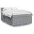 Pat box spring cu saltea, gri deschis, 140x190 cm, textil GartenMobel Dekor