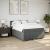 Pat box spring cu saltea, gri închis, 140x190 cm, textil GartenMobel Dekor