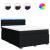 Pat box spring cu saltea, negru, 140x190 cm, textil GartenMobel Dekor