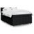 Pat box spring cu saltea, negru, 140x190 cm, textil GartenMobel Dekor
