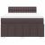Pat box spring cu saltea, maro închis, 140x200 cm, textil GartenMobel Dekor