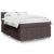 Pat box spring cu saltea, maro închis, 140x200 cm, textil GartenMobel Dekor
