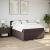 Pat box spring cu saltea, maro închis, 140x200 cm, textil GartenMobel Dekor