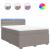 Pat box spring cu saltea, gri taupe, 140x200 cm, textil GartenMobel Dekor