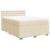 Pat box spring cu saltea, crem, 140x200 cm, textil GartenMobel Dekor
