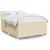 Pat box spring cu saltea, crem, 140x200 cm, textil GartenMobel Dekor