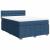 Pat box spring cu saltea, albastru, 140x200 cm, textil GartenMobel Dekor
