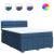 Pat box spring cu saltea, albastru, 140x200 cm, textil GartenMobel Dekor