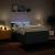 Pat box spring cu saltea, albastru, 140x200 cm, textil GartenMobel Dekor