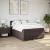 Pat continental cu saltea, maro închis, 140x200 cm, textil GartenMobel Dekor