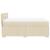 Pat continental cu saltea, crem, 140x200 cm, material textil GartenMobel Dekor