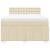 Pat continental cu saltea, crem, 140x200 cm, material textil GartenMobel Dekor