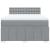Pat continental cu saltea, gri deschis, 160x200 cm, textil GartenMobel Dekor
