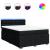 Pat box spring cu saltea, negru, 160x200 cm, textil GartenMobel Dekor