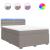 Pat box spring cu saltea, gri taupe, 160x200 cm material textil GartenMobel Dekor