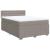 Pat box spring cu saltea, gri taupe, 160x200 cm material textil GartenMobel Dekor