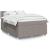 Pat box spring cu saltea, gri taupe, 160x200 cm material textil GartenMobel Dekor