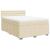 Pat box spring cu saltea, crem, 160x200 cm, material textil GartenMobel Dekor