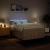Pat box spring cu saltea, crem, 160x200 cm, material textil GartenMobel Dekor