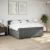 Pat box spring cu saltea, gri închis, 180x200 cm, textil GartenMobel Dekor