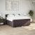 Pat continental cu saltea maro închis 180x200cm material textil GartenMobel Dekor