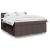 Pat continental cu saltea maro închis 180x200cm material textil GartenMobel Dekor