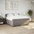 Pat continental cu saltea, gri taupe, 180x200 cm, textil GartenMobel Dekor