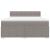 Pat continental cu saltea, gri taupe, 180x200 cm, textil GartenMobel Dekor
