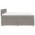 Pat continental cu saltea, gri taupe, 180x200 cm, textil GartenMobel Dekor