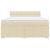 Pat continental cu saltea, crem, 180x200 cm, textil GartenMobel Dekor