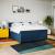 Pat box spring cu saltea, albastru, 180x200 cm, material textil GartenMobel Dekor