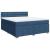 Pat box spring cu saltea, albastru, 180x200 cm, material textil GartenMobel Dekor