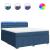 Pat box spring cu saltea, albastru, 180x200 cm, material textil GartenMobel Dekor