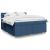 Pat box spring cu saltea, albastru, 180x200 cm, material textil GartenMobel Dekor