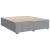 Pat box spring cu saltea, gri deschis, 200x200 cm, textil GartenMobel Dekor