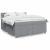 Pat box spring cu saltea, gri deschis, 200x200 cm, textil GartenMobel Dekor