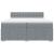 Pat box spring cu saltea, gri deschis, 200x200 cm, textil GartenMobel Dekor