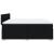 Pat box spring cu saltea, negru, 200x200 cm, textil GartenMobel Dekor