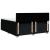 Pat box spring cu saltea, negru, 200x200 cm, textil GartenMobel Dekor