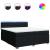 Pat box spring cu saltea, negru, 200x200 cm, textil GartenMobel Dekor