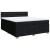 Pat box spring cu saltea, negru, 200x200 cm, textil GartenMobel Dekor