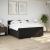 Pat box spring cu saltea, negru, 200x200 cm, textil GartenMobel Dekor