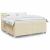 Pat box spring cu saltea, crem, 200x200 cm, textil GartenMobel Dekor
