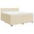 Pat box spring cu saltea, crem, 200x200 cm, textil GartenMobel Dekor