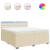 Pat box spring cu saltea, crem, 200x200 cm, textil GartenMobel Dekor