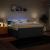 Pat box spring cu saltea, albastru, 200x200 cm, textil GartenMobel Dekor