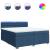 Pat box spring cu saltea, albastru, 200x200 cm, textil GartenMobel Dekor