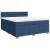 Pat box spring cu saltea, albastru, 200x200 cm, textil GartenMobel Dekor
